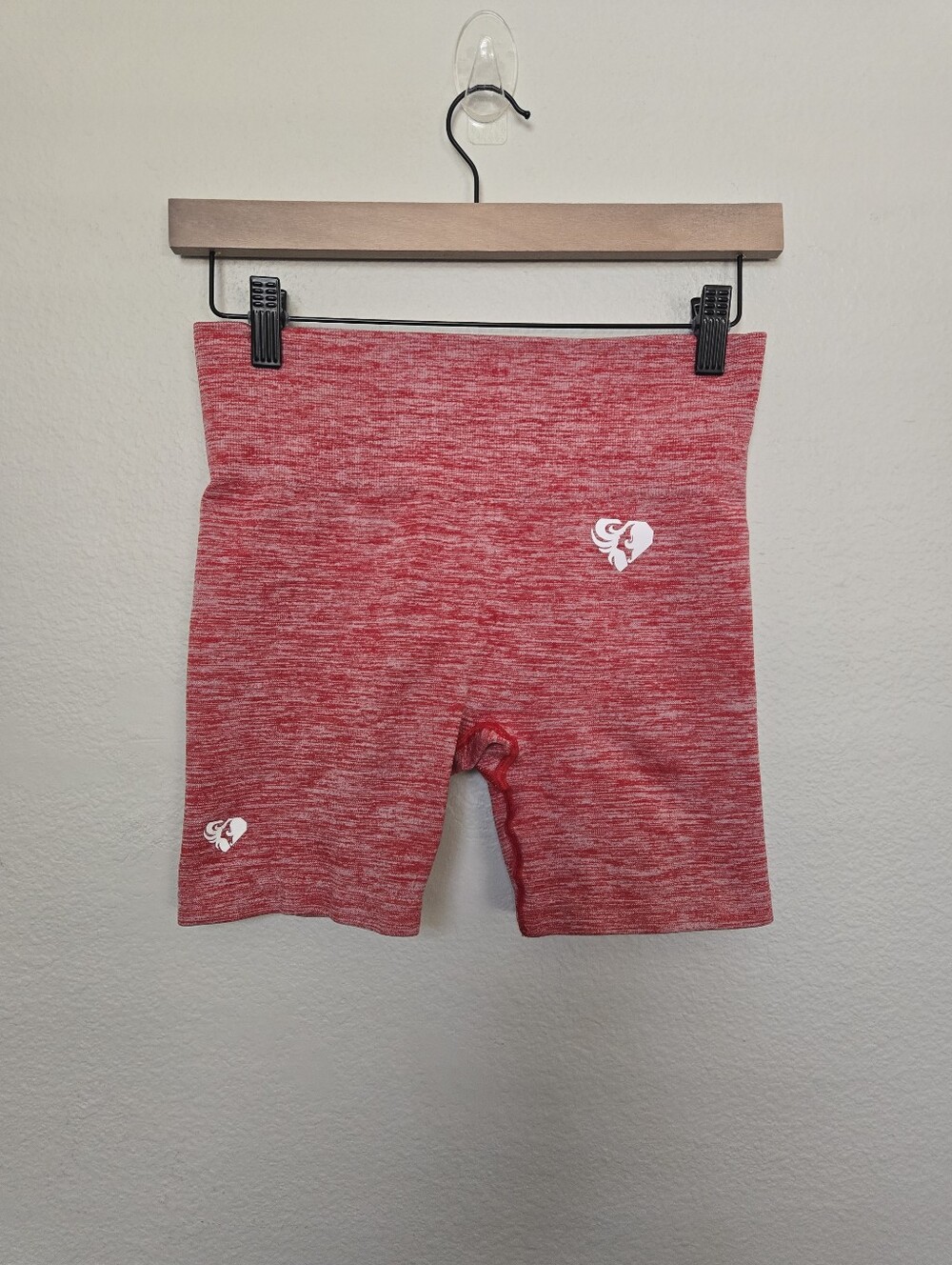 Womens Best Seamless Heathered Red Athetic Bike Shorts Size XS